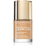 Clarins Skin Illusion Velvet machiaj lichid cu un finisaj mat cu efect de nutritiv culoare 105N 30 ml