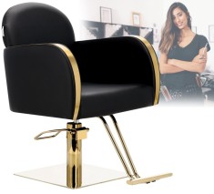 Scaun de coafat Zane hidraulic rotativ pentru salonul de coafură Suport cromat scaun de coafor