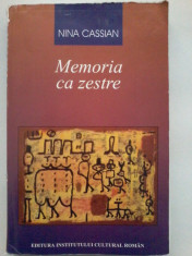 Nina Cassian - Memoria ca zestre (3 vol.) foto