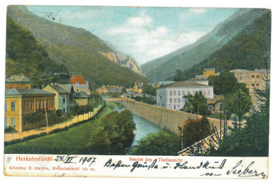 4637 - Baile HERCULANE, Caras-Severin, Romania - old postcard - used - 1907 foto