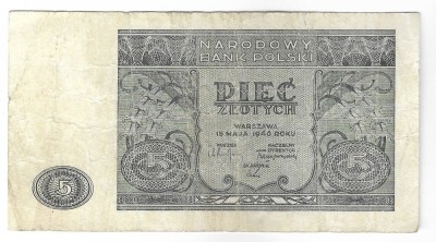 Bancnota 5 zlotych 1946 - Polonia foto