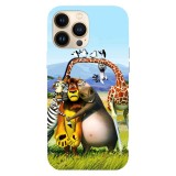 Husa compatibila cu Apple iPhone 15 Pro Max, Viceversa, model Madagascar characters , Silicon, TPU, Transparent, Carcasa