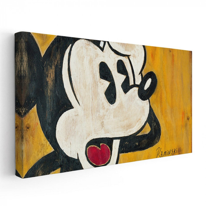 Tablou afis Mickey Mouse desene animate 2252 Tablou canvas pe panza CU RAMA 70x140 cm