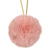 Ornament Brad Crăciun, Glob Blană, Roz, 8cm, Oem