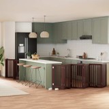 vidaXL Poartă c&acirc;ini pliabilă cu ușă 12 panouri maro 600 cm, lemn plop 3155663