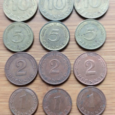 Moneda Germania Lot 12 Pfennig anii 1971-1994