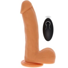 Vibratoare realiste - ToyJoy Get Real Dezbracat Vibrator Realist din Silicon cu Impingeri prin Pulsatii Magnetice 19,5 cm