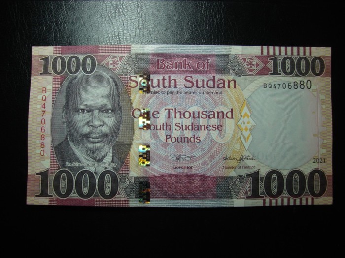 SUDANUL DE SUD 1000 POUNDS 2021 UNC