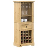 vidaXL Raft pentru vin &bdquo;Corona&rdquo; 56x35x134,5 cm, lemn masiv de pin