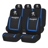Set Huse Scaune Universale Compatibile cu Peugeot&ndash; Negru/Albastru