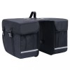 VidaXL Geantă de bicicletă dublă pentru suport coș, negru, 35 L 93251