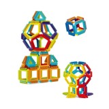 Joc de constructie STEAM Forme magice cu 40 piese colorate pentru copii
