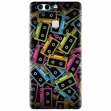 Husa silicon pentru Huawei P9 Plus, Audio Cassette Color Vector