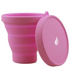 Sterilizator Cupe Menstruale, Linovit&reg;, Pliabil, Silicon medical, Reutilizabil, 230ml, Roz