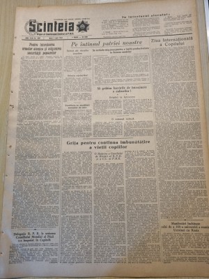 scanteia 1 iunie 1954-ziua internationala a copilului foto