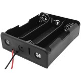 Suport acumulator 3x18650 cu fire