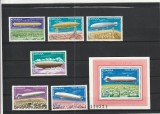 ROMANIA 1978 LP 952 LP 953 DIRIJABILE ZEPPELINUL SERIE SI COLITA MNH NESTAMP, Nestampilat