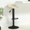 vidaXL Scaun de bar, crem, catifea 333589