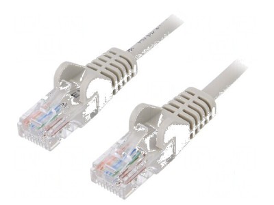 Patch cord U/UTP 5e 5m CCA PVC gri 27AWG foto