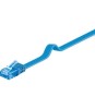 Cablu plat Cat6A UTP 3m 500MHz RJ45 cupru albastru Goobay