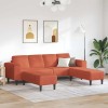 VidaXL Sofa din material textil cu pernă Roșu portocalie 208 cm 3335138