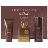 Afnan Supremacy In Oud Set cadou Unisex 100ml Extrait De Parfum + 150 ml Gel de duș + 150 ml Deodorant
