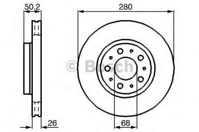 Disc frana VOLVO V70 I (LV) (1996 - 2000) BOSCH 0 986 478 603 foto