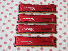 Kit Memorie Ram Kingston HyperX Savage 32 GB (4X8) 2400Mhz DDR3. foto