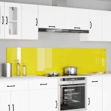 VidaXL Spate de bucătărie 2 pcs Galben 110 x 50 cm sticlă securizată 3415513