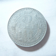 Moneda 5 lei 1978 RSR aluminiu , cal. Buna