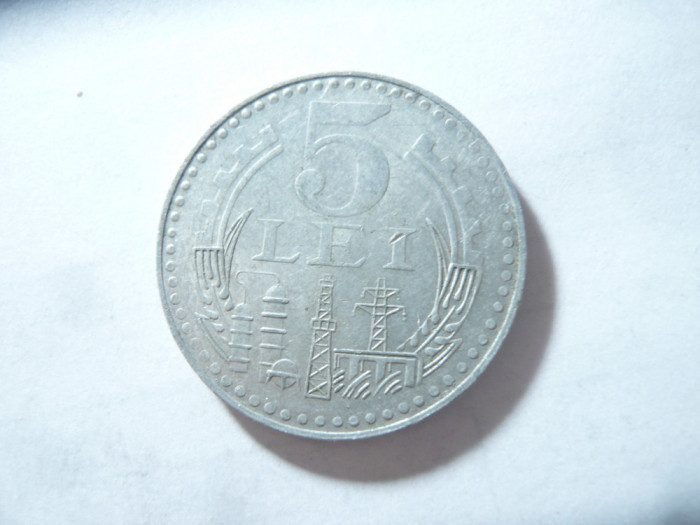 Moneda 5 lei 1978 RSR aluminiu , cal. Buna