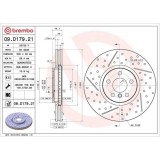 Set disc frana Mini Mini (F55) 09.13-, Mini (F56) 12.13-, Mini Cabriolet (F57) 11.14-, Mini Clubman (F54) 11.14-, Mini Countryman (F60) 10.16-, Fata,, BREMBO