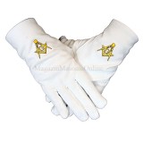 M?nu?i Albe cu Simbol Galben - Echer, Compas ?i Litera G - Bumbac 100% - M, L, XL