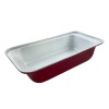Tavă de copt dreptunghiulară, cu acoperire ceramică, asigură coacere uniformă a checurilor și a cozonacilor, bordo