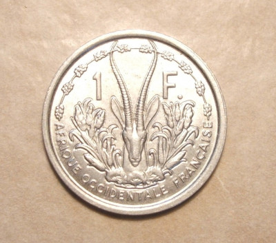 AFRICA OCCIDENTALA FRANCEZA 1 FRANC 1948 UNC foto