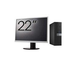 Pachet Calculator Second Hand DELL OptiPlex 7040 SFF, Intel Core i3-6100 3.70GHz, 8GB DDR4, 256GB SSD + Monitor 22&amp;quot; NewTechnology Media