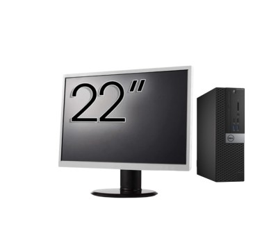 Pachet Calculator Second Hand DELL OptiPlex 7040 SFF, Intel Core i3-6100 3.70GHz, 8GB DDR4, 256GB SSD + Monitor 22&amp;amp;quot; NewTechnology Media foto