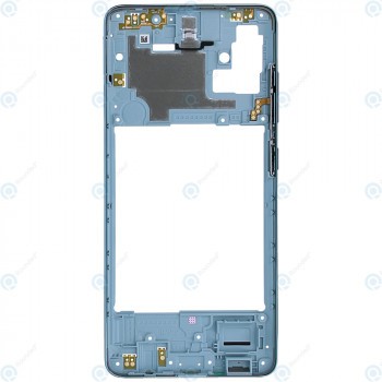 Samsung Galaxy A51 (SM-A515F) Capac mijloc prism zdrobire albastru GH98-45033C foto