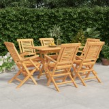 Cumpara ieftin Set mobilier de grădină, 7 piese, lemn masiv de tec