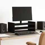 vidaXL Suport de monitor, negru, 50x27x20 cm, lemn prelucrat