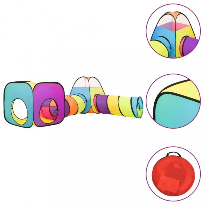 Gossi cort de joaca pentru copii, multicolor, 190x264x90 cm