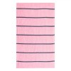 Prosop Bucătărie Waffle, Roz cu Dungi Maro, 60x35cm, Absorbant, 70% Bumbac 30% Poliester, Oem