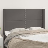 Gossi tablie de pat cu aripioare gri 147x16x118/128 cm piele eco