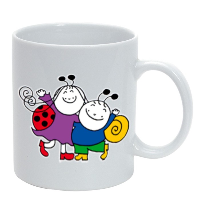 Cana alba personalizata Bobita si Buburuza 10, INOVATIX&reg;. 330ml