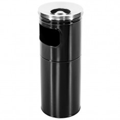 Cos Gunoi cu Scrumiera Negru Inox Esenia, 20L