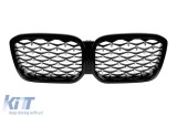 Grile rinichi diamantate cromate/negre potrivite pentru BMW X3 G01, X4 G02 2022-2024 Performance AutoTuning