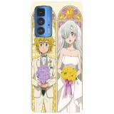 Husa compatibila cu Motorola Edge 20 Lite model Meliodas and Elizabeth 7 Deadly Sins, Silicon, TPU, Viceversa, Transparent, Carcasa