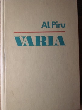 VARIA. STUDII SI OBSERVATII CRITICE VOL.2-ALEXANDRU PIRU foto