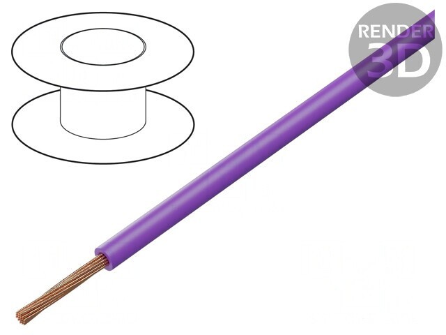 Cablu Electric FLRY-A 1x1mm2 Violet 60V