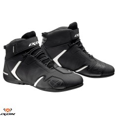 Ghete pentru scuter - motocicleta Roadster barbati All Season Ixon model Gambler WP MS culoare: negru/alb (100% waterproof) 44